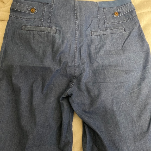 Sundance Bethany Wide Leg Jeans Cropped Pleated WomensBlue High Rise Str… - Picture 6 of 6